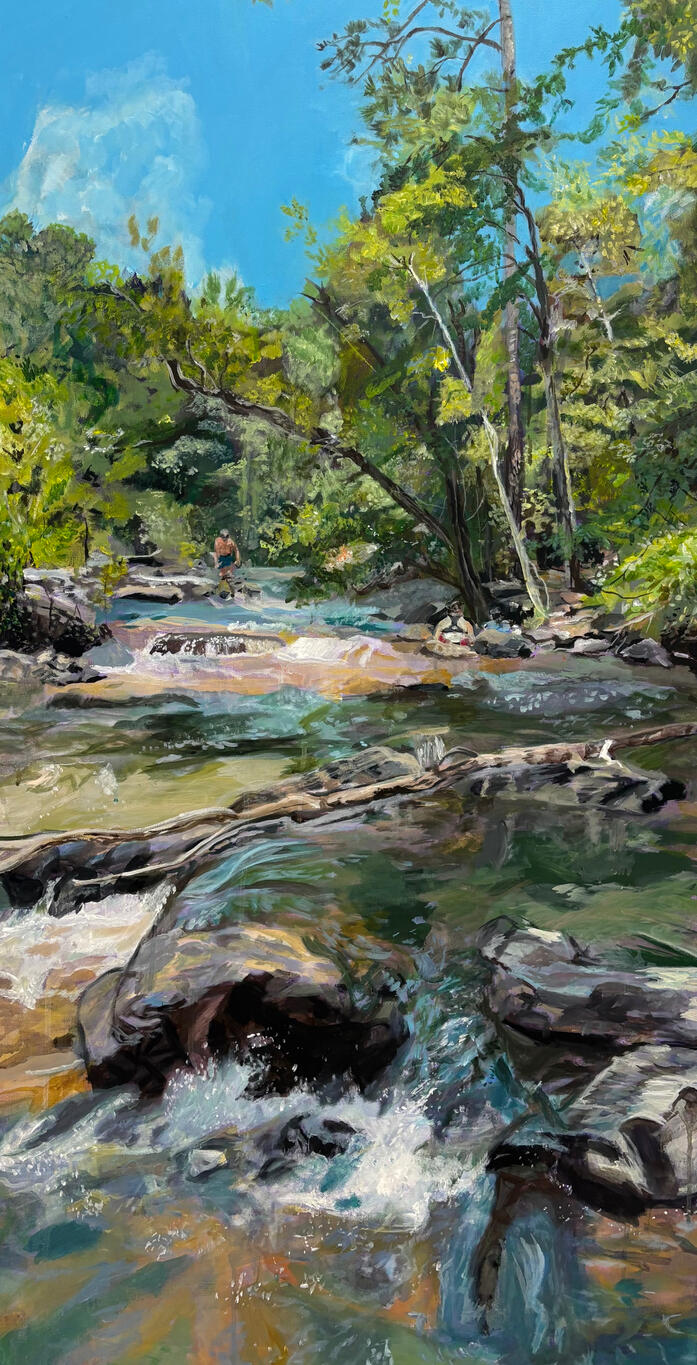 “Maybe Next Time”, 2025, Acrylic, 24 x 48 inches