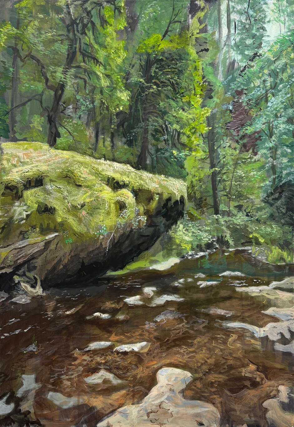 “So Far Away”, 2025, Acrylic, 24” x 36”